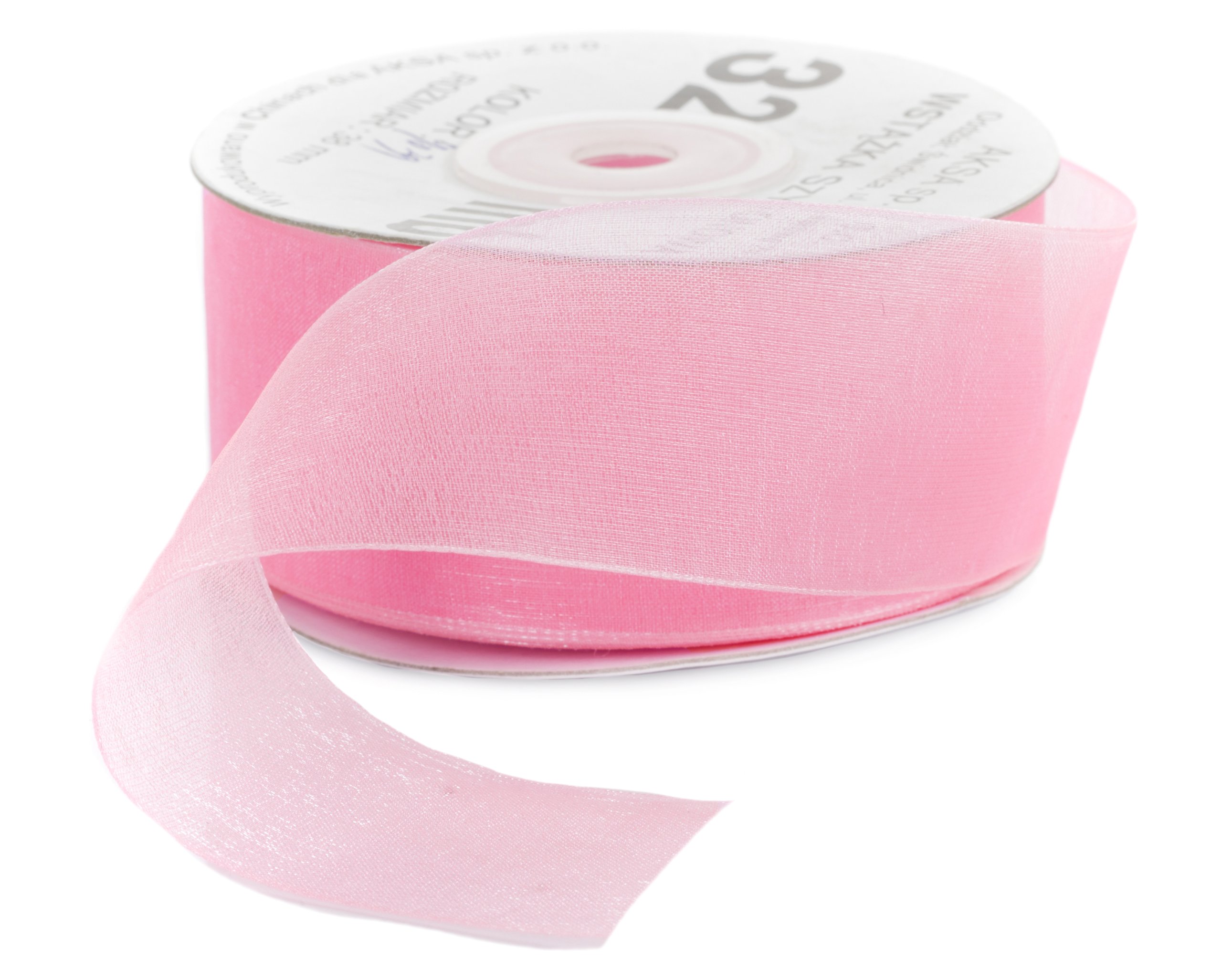 

Tasiemka Szyfonowa Różowa Wstążka Organza 38mm 039