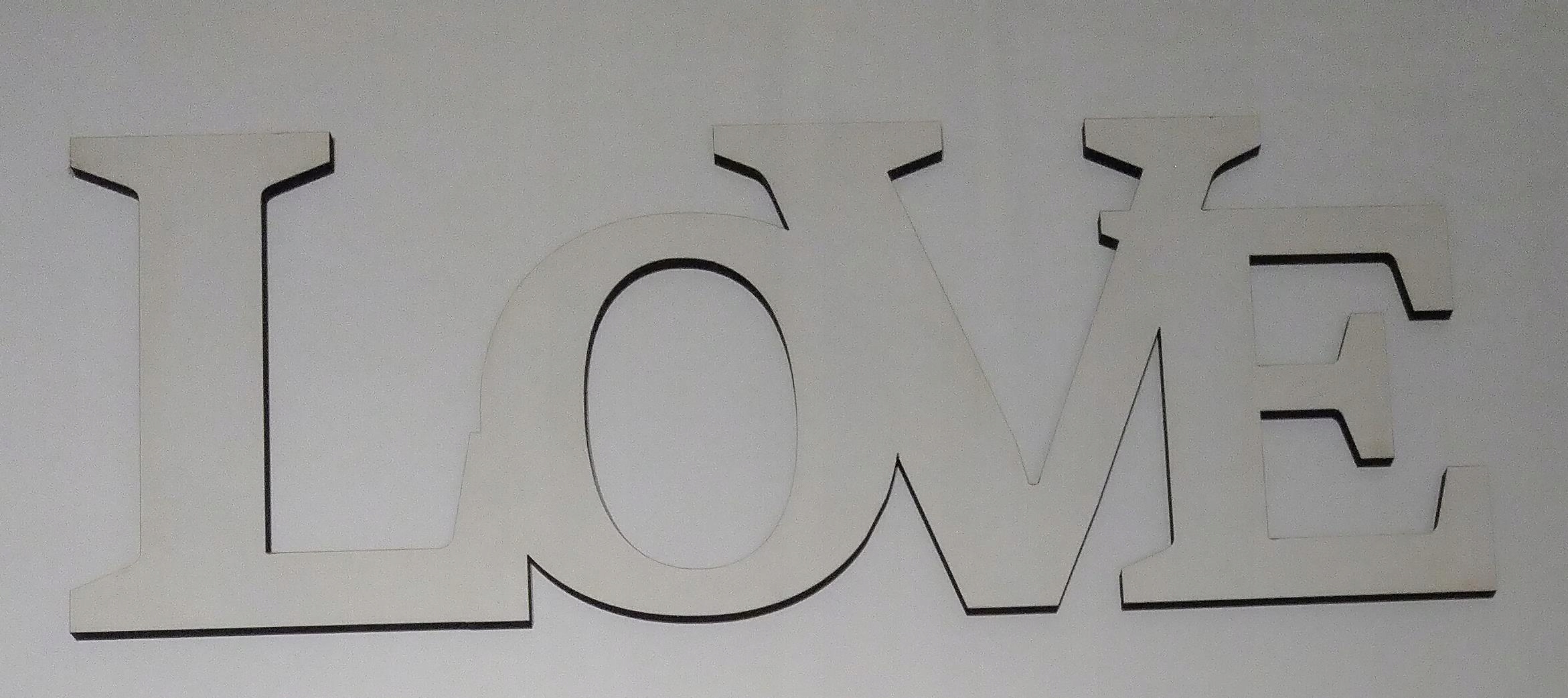 NAPIS LOVE 2 LEŻĄCY 44CM DREWNO 3D DEKORACJE ŚLUB Kod producenta N.L.02