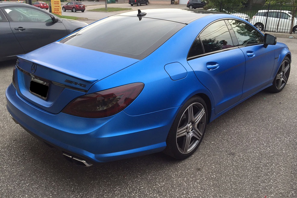 FOLIA CHROM MAT PERLA SATYNA NIEBIESKA 20m x 152cm Width 152 cm