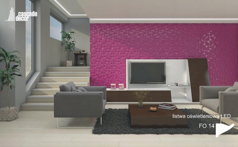 FO-14 Gzyms listwa oświetleniowa LED, styrodur Wysokość 80 mm