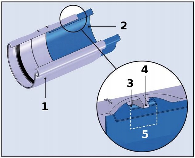 Rynny Marley Rynna 75 ŁUK WEWN Narożnik 135' Brąz Marka Marley