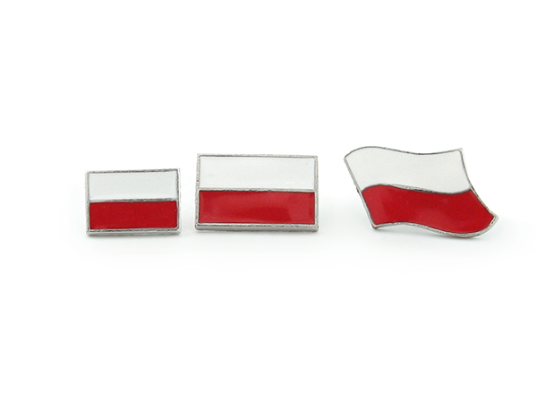 

Znaczki Polska Flaga x3 Wpinki