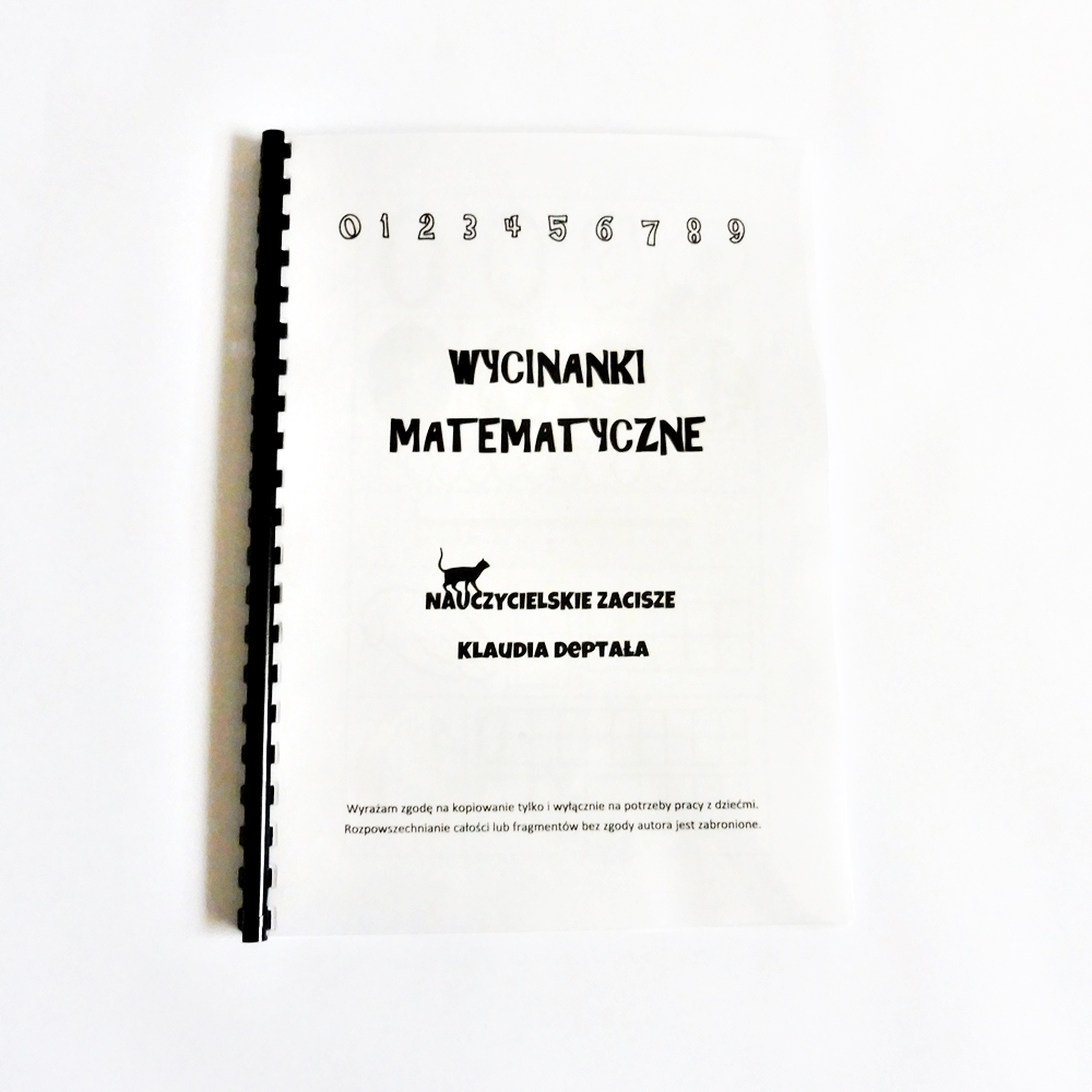 WYCINANKI MATEMATYCZNE - wklejki 83 strony KLASA 1 Rok wydania 2020