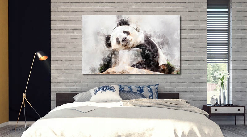 obraz xxl PANDA 1 - na płótnie miś na prezent Marka AleObrazy