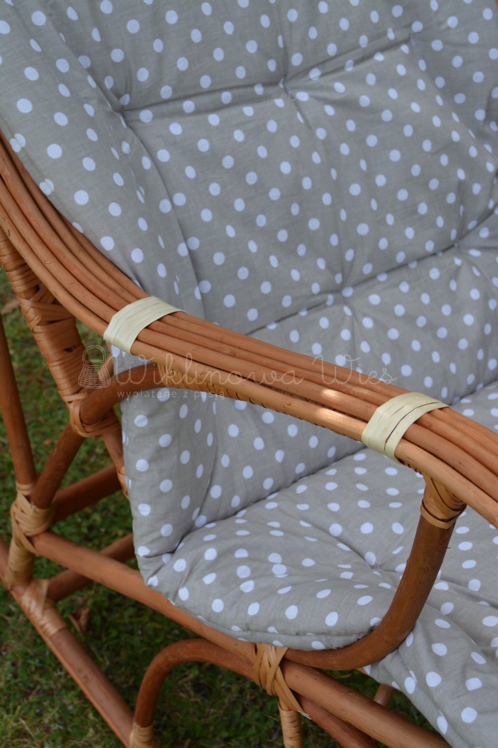 FOTEL BUJANY Z WIKLINY 'KING I' + PODUSZKA RÓŻNE Linia Fotel