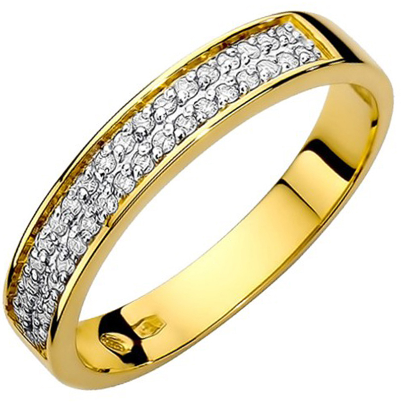 

Pierścionek Złoty Z Brylantami 0,18ct