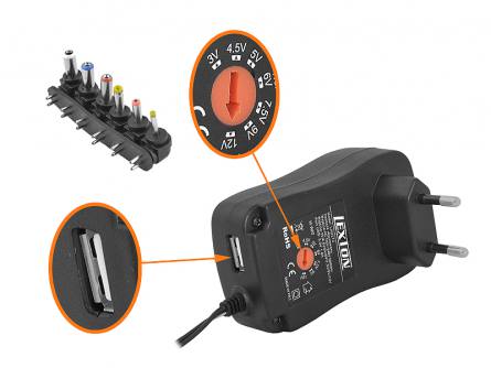 ZASILACZ UNIWERSALNY REGULOWANY 3V-12V 2500mA 2A T Kod producenta g272