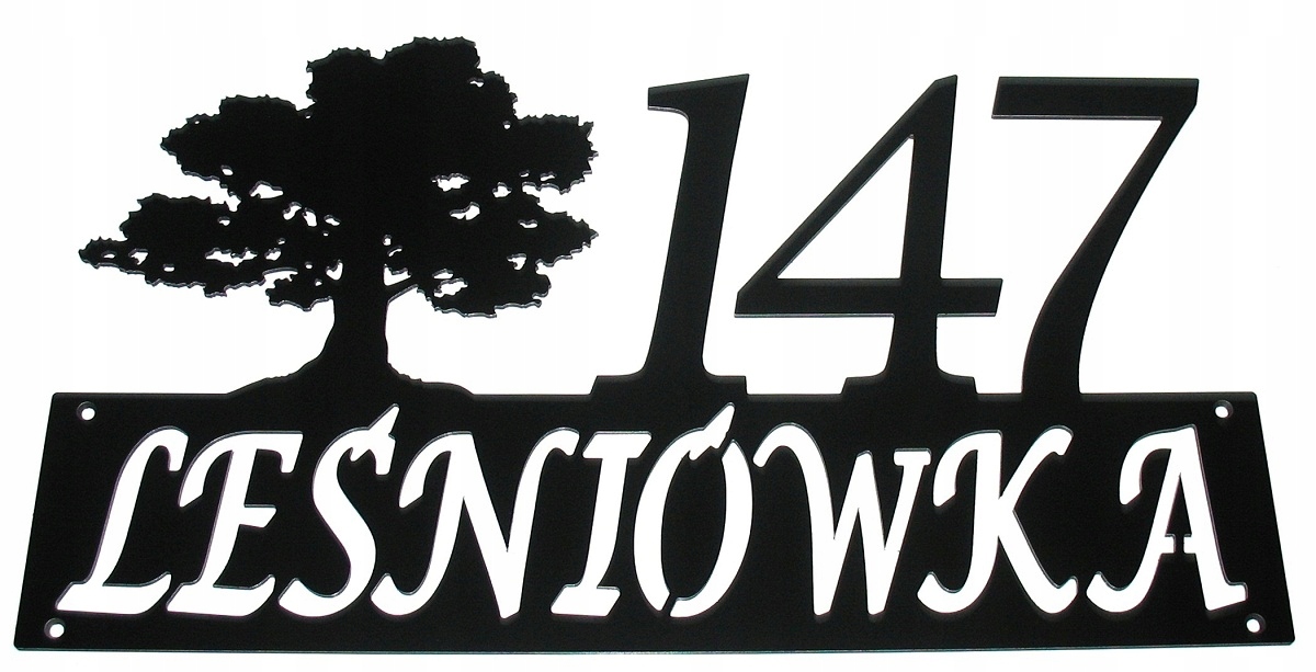 Tablica adresowa numer domu z grafiką motyw 033 Grubość 3 mm