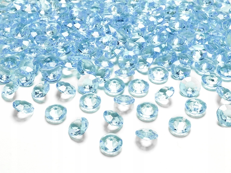 

Konfetti diamentowe na stół turkusowe 12mm
