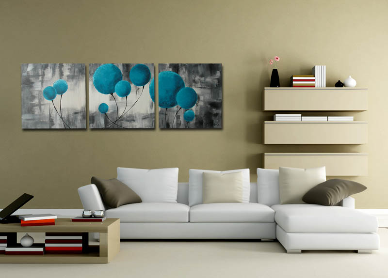 OBRAZ _ DMUCHAWCE TURKUSOW 2_120x40cm ścienny Szerokość produktu 120 cm