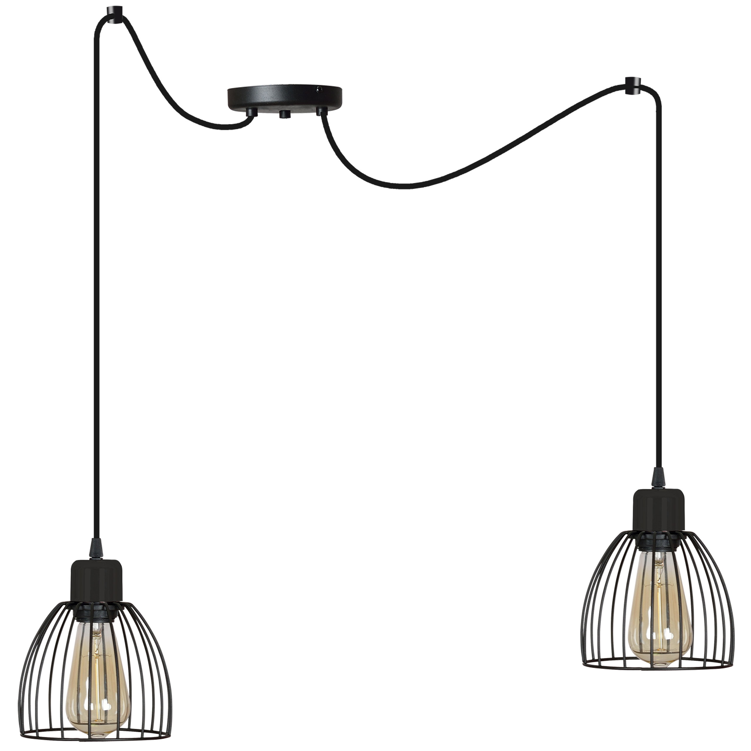 Závěsné Stropní Svítidlo Černý Pavouk Retro Loft Do Obývacího Pokoje Koupelny