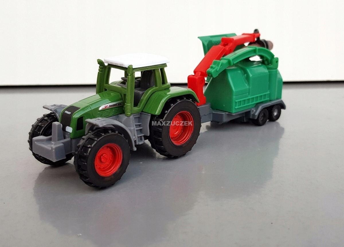 SIKU 1675 TRAKTOR FENDT + RĘBAK DO DREWNA Model SIKU