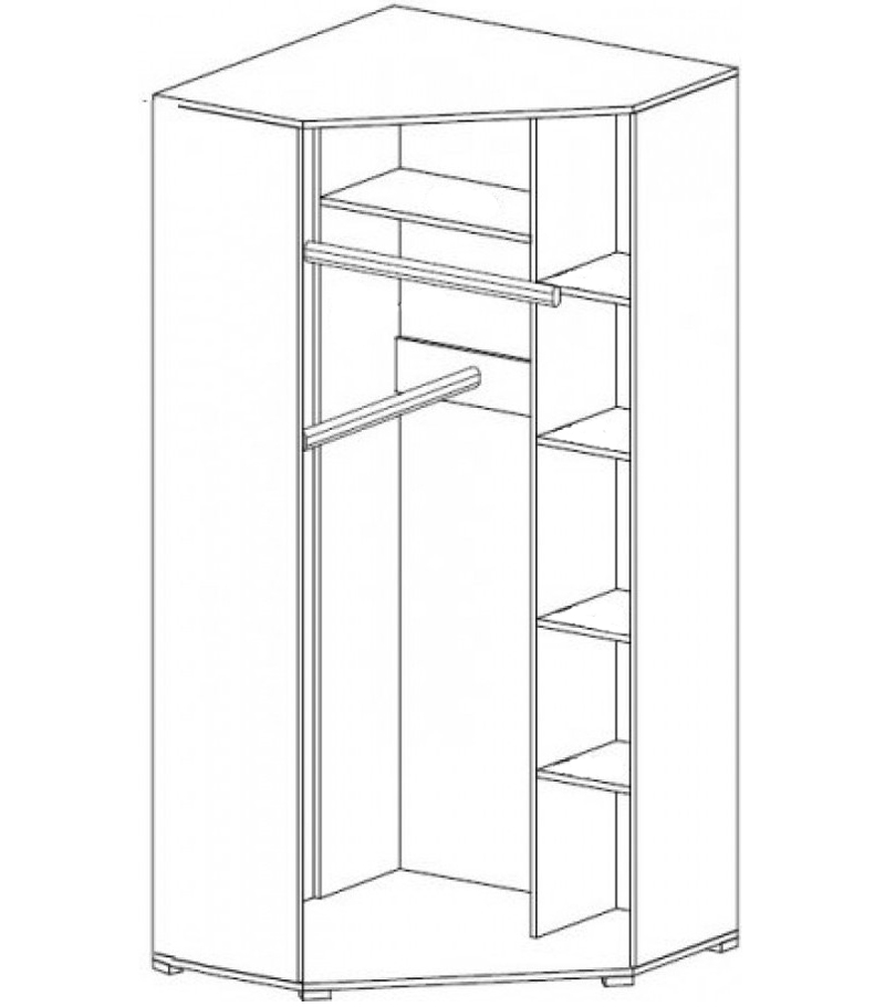 Szafa narożna NEXT 2 (MB) - nowoczesna pojemna Kolekcja NEXT
