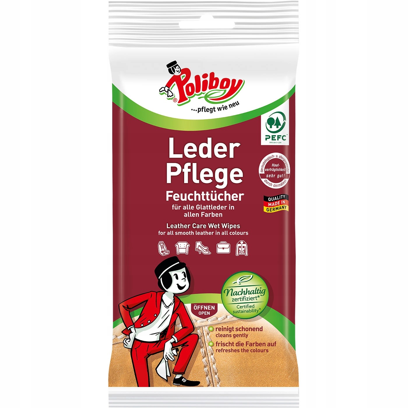 

Poliboy Wilgotne Ściereczki Do Skór 20 Sztuk