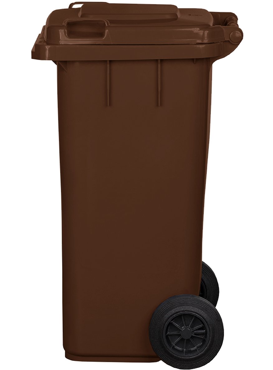 KOSZ POJEMNIK NA ŚMIECI BIO ODPADY 120L BRĄZOWY Pojemność pojedynczego kosza 120 l