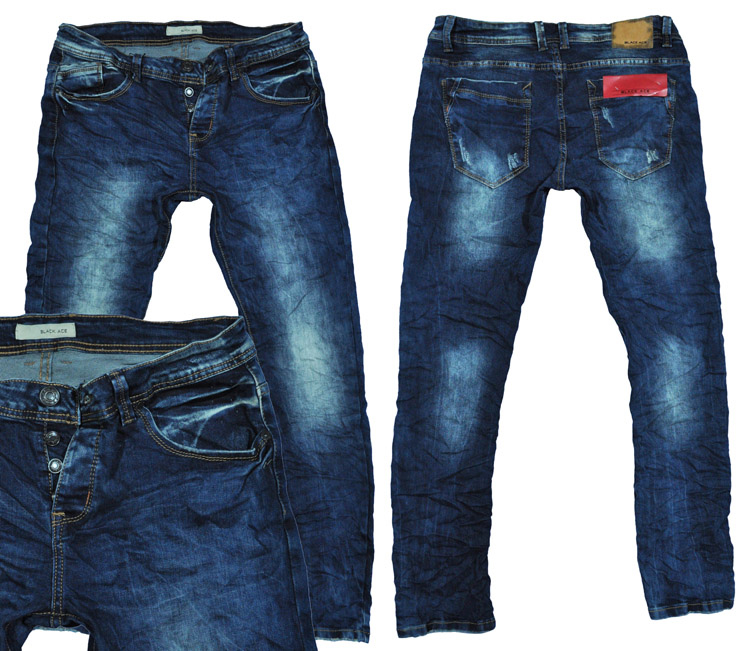 

Spodnie jeansowe strecz rurki Blackace B53 82 /30