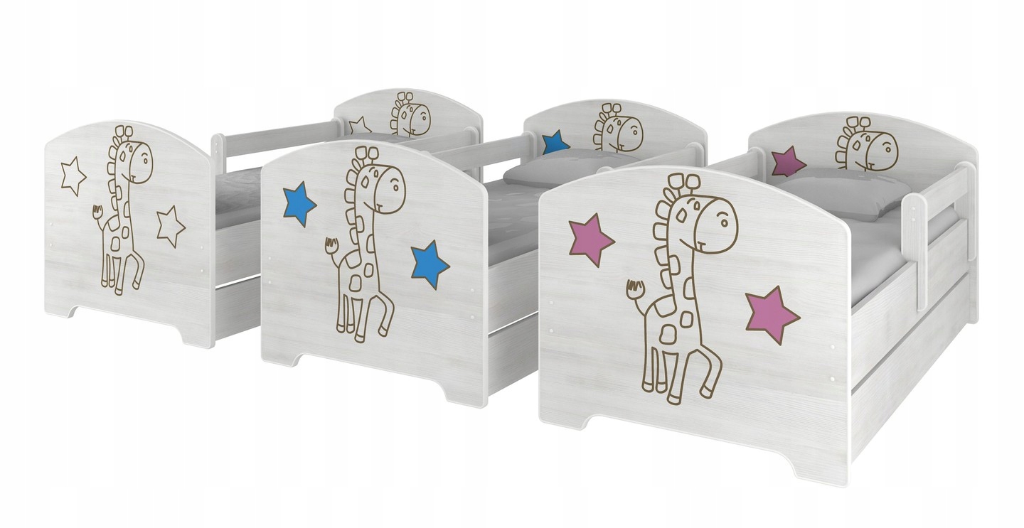 Łóżko dziecięce dla dziecka OSKAR BABY BOO 140x70 materac SZUFLADA PB Kolor wielokolorowy