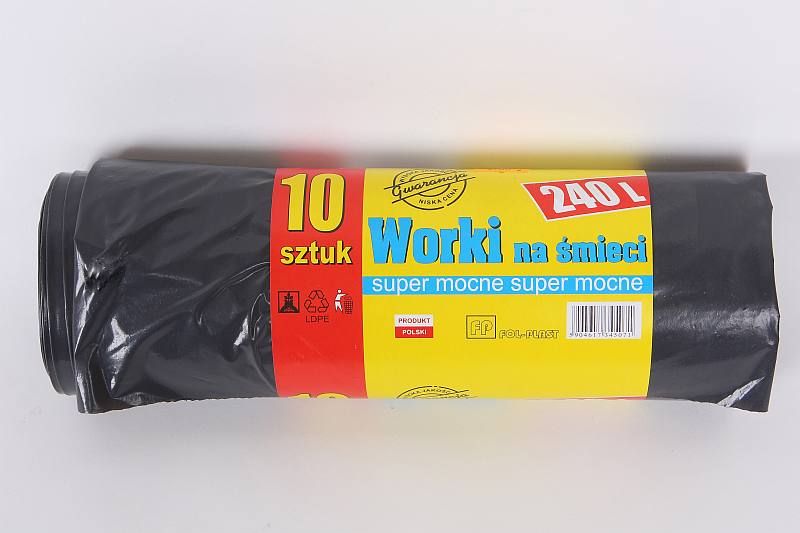 

Worki Na Śmieci 240L 10SZT Ldpe Super Mocne!