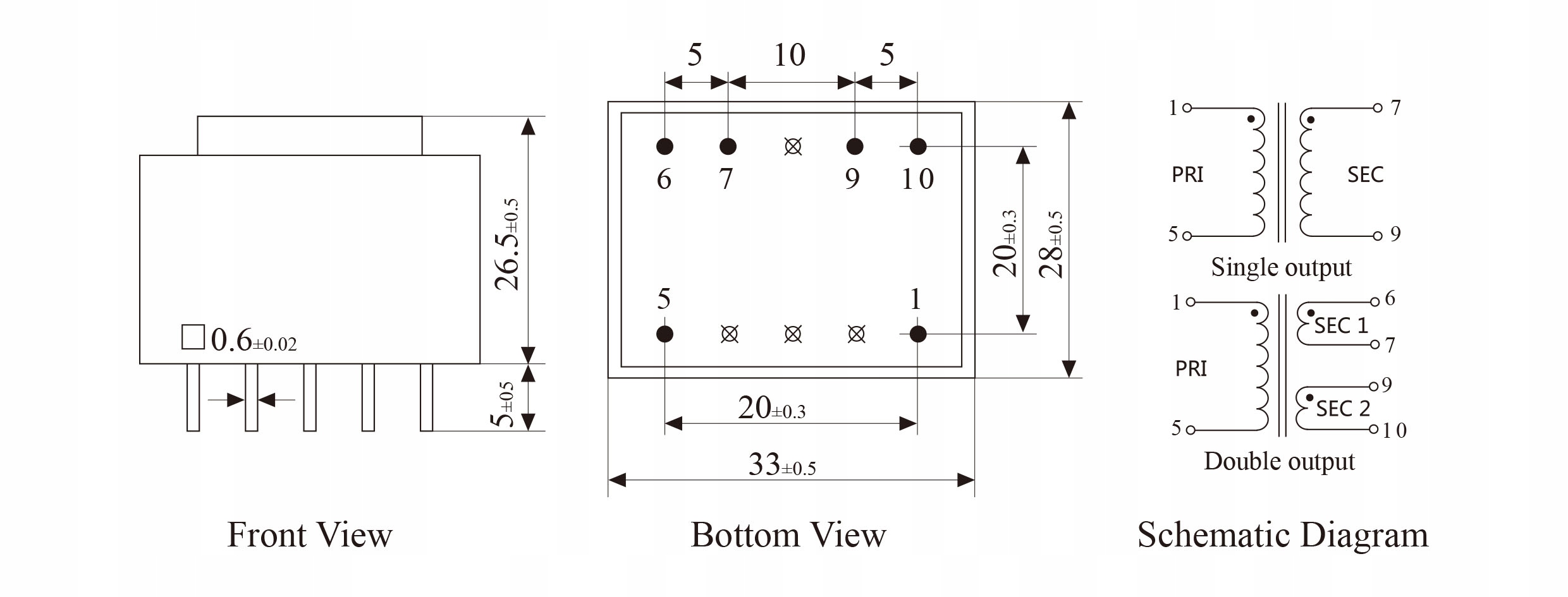 PE3015-M-1.8VA-230V/18V*2 Transformator EAN (GTIN) 7730356045839