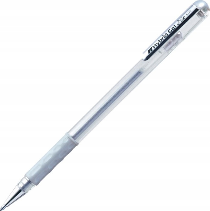 

Długopis żelowy Pentel K118 HybridGel srebrny