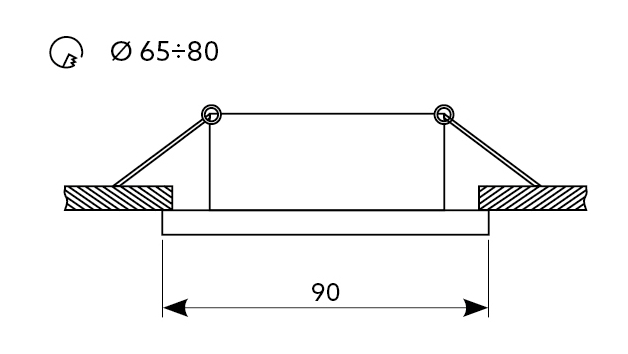 Oprawa sufitowa szklana halogen do LED GU10 lustro Marka Brolux