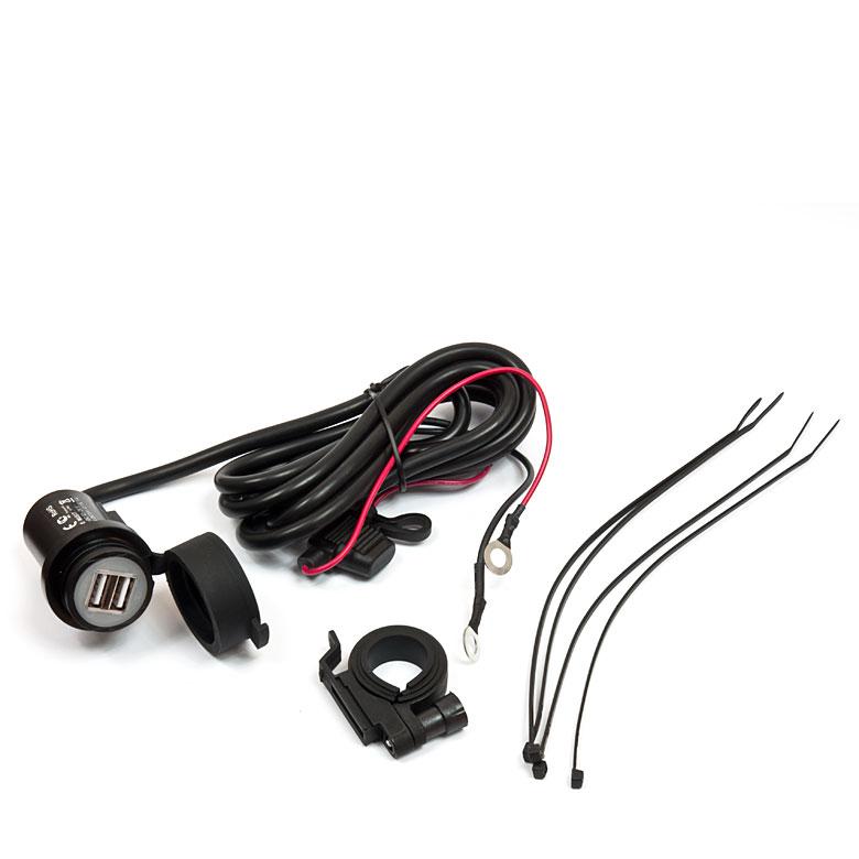 MOTOCYKLOWE GNIAZDO 2xUSB ŁADOWARKA NA KIEROWNICĘ EAN (GTIN) 5999000070876