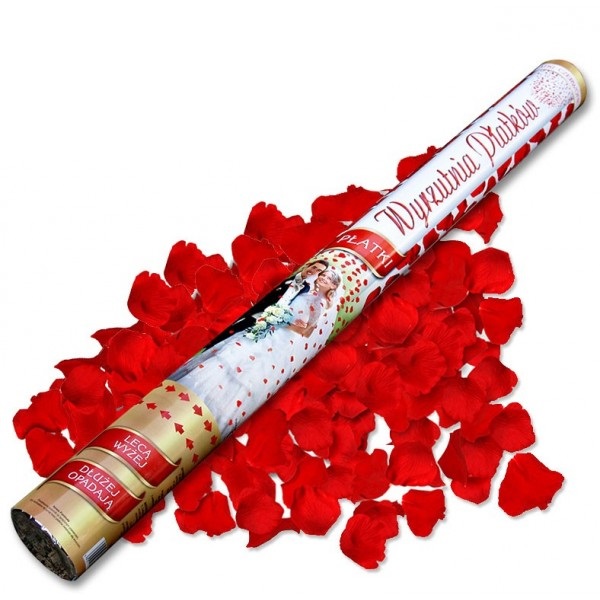 

Tuba Strzelająca Płatki Róż Konfetti 60CM 8 Wzórów
