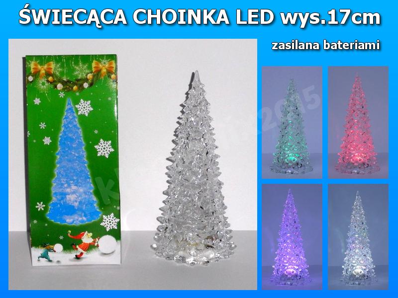 ŚWIECĄCA CHOINKA LED OZDOBA ŚWIĄTECZNA 17cm (7015) Kod producenta 5087
