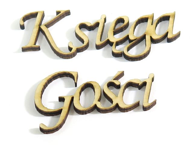 

Decoupage Sklejka Napis Dekor 'Księga Gości' KD74