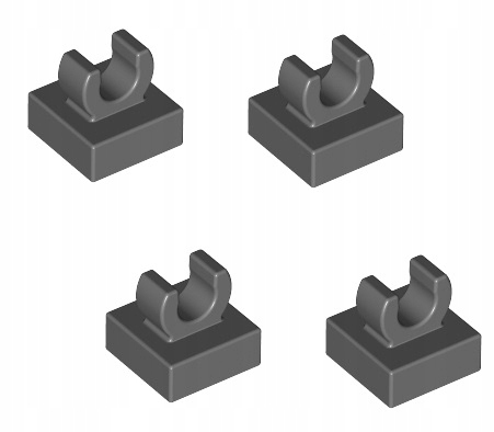

Lego Płytka 1x1 zaczep ciemny szary 15712 - 4 szt