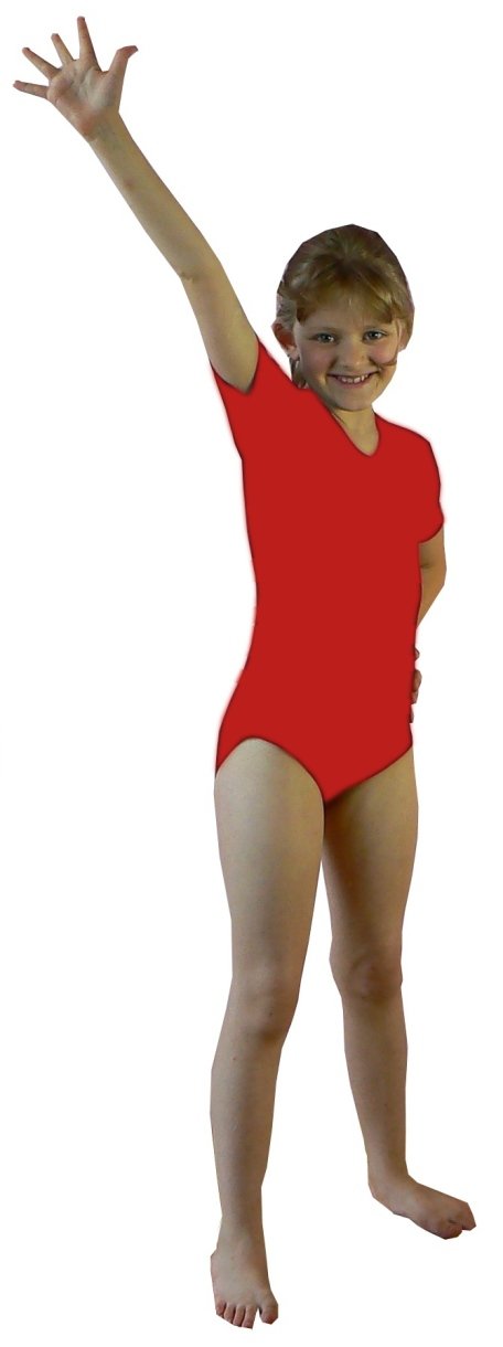 

6003_BODY Gimnastyczne rękaw kr rozm 110 red