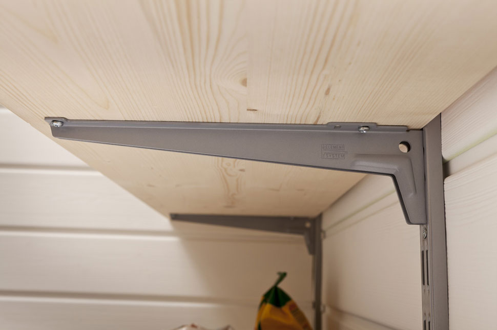 WSPORNIK PÓŁKI DO REGAŁ METALOWY BIAŁY ANGLE 48CM Liczba półek więcej