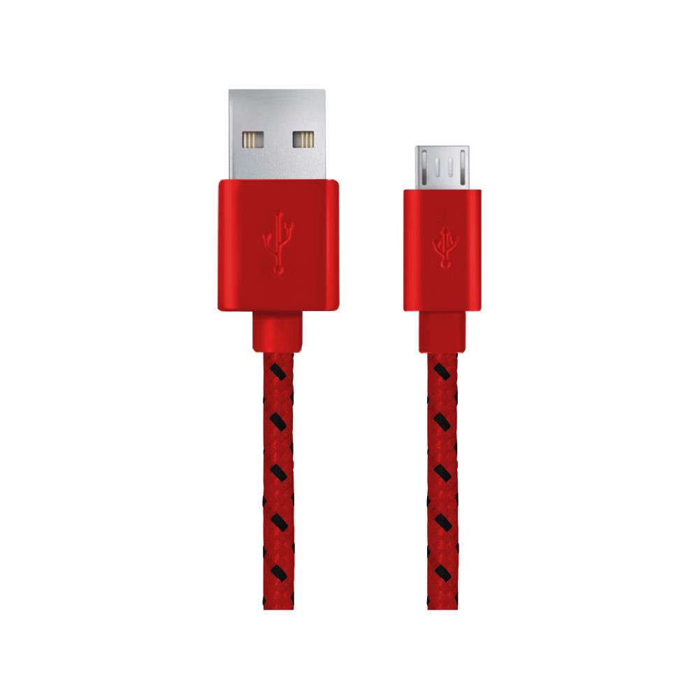 

Przewód Usb Microusb 1M Oplot Nylonowy Czerwony Fv
