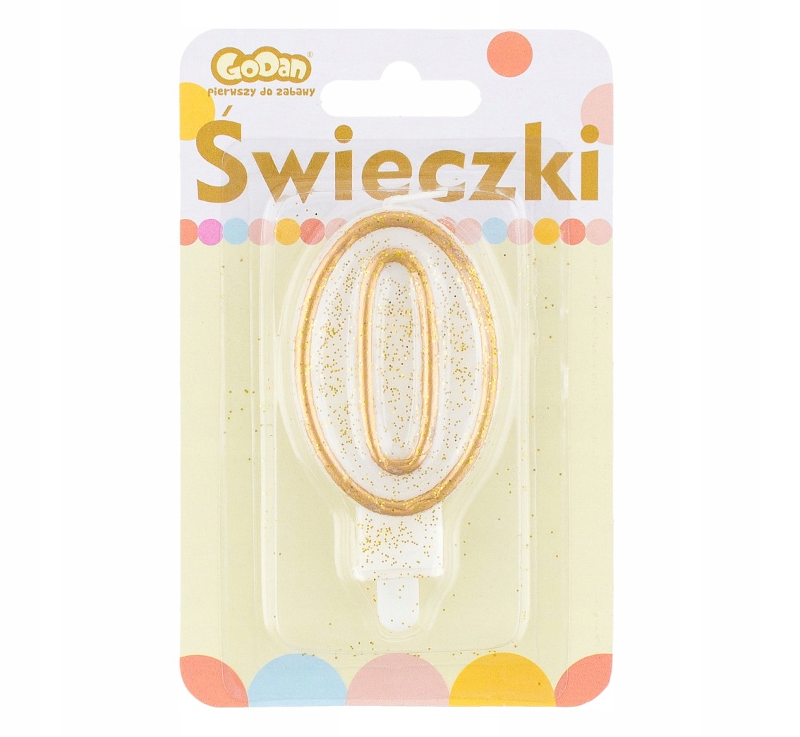 0 ŚWIECZKA URODZINOWA NA TORT zero dziesięć Marka Godan