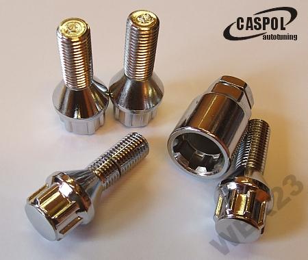 Śruby zabezpieczające M12x1,5x26mm kula, VW, Seat Zastosowanie felgi aluminiowe felgi stalowe