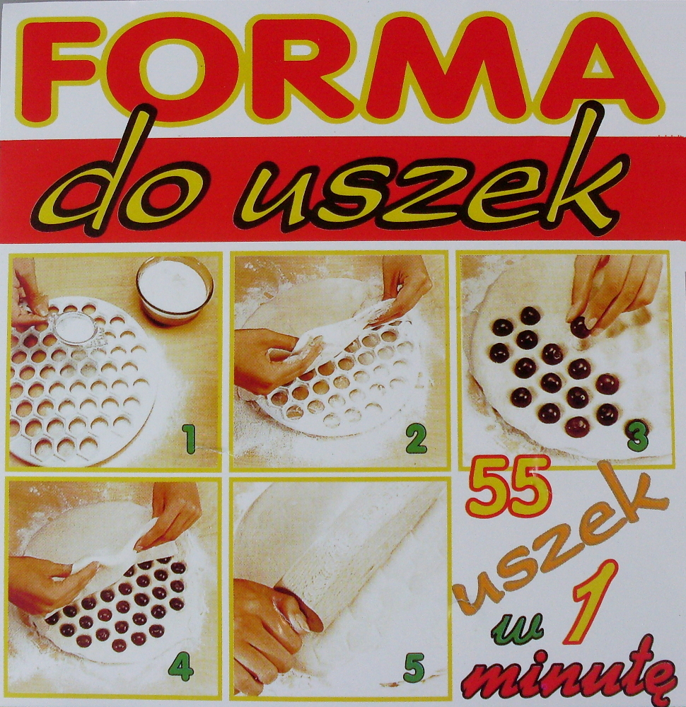 FOREMKA LEPIENIA ROBIENIA WYROBU 55 RAVIOLI USZEK USZKA DUŻA PŁASKA OKRĄGŁA Materiał inny