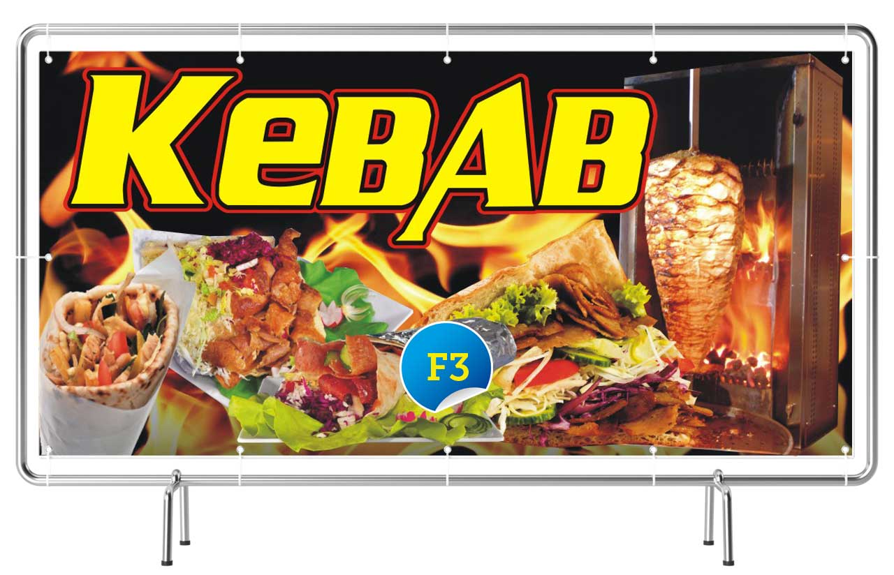 Pevný banner REKLAMA 2,5x1,25m - Kebab, Kebap