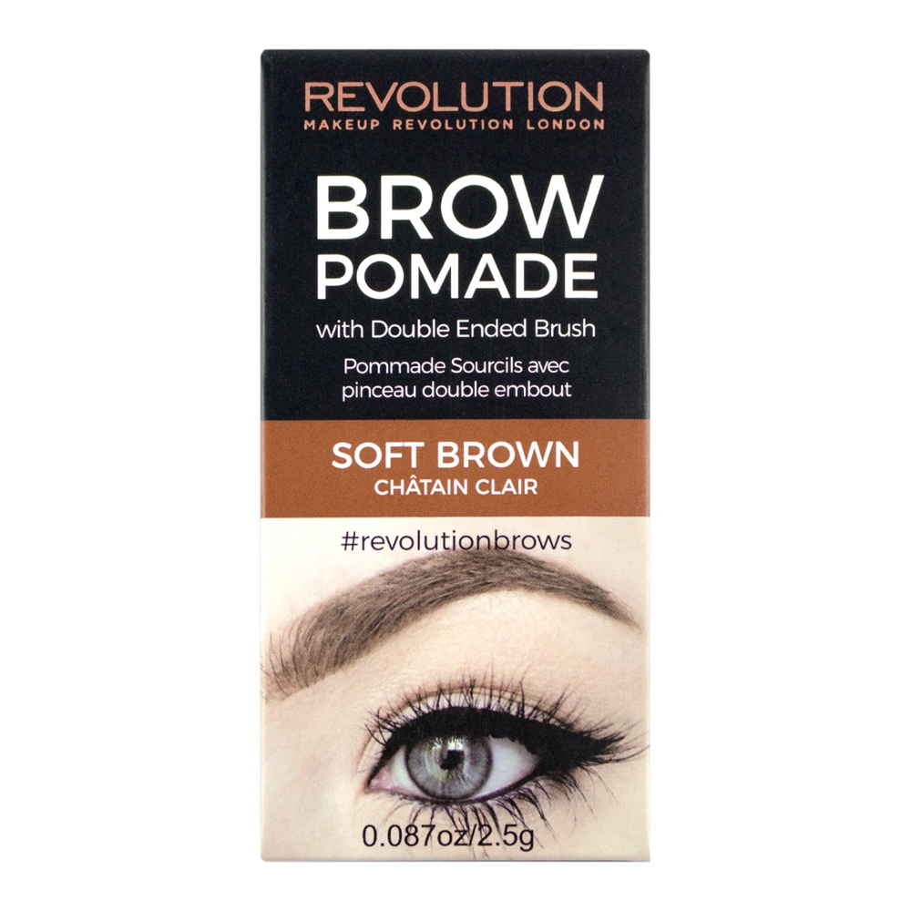 Makeup Revolution Brow Pomade Pomada do Brwi SoftB Kolor brązowy