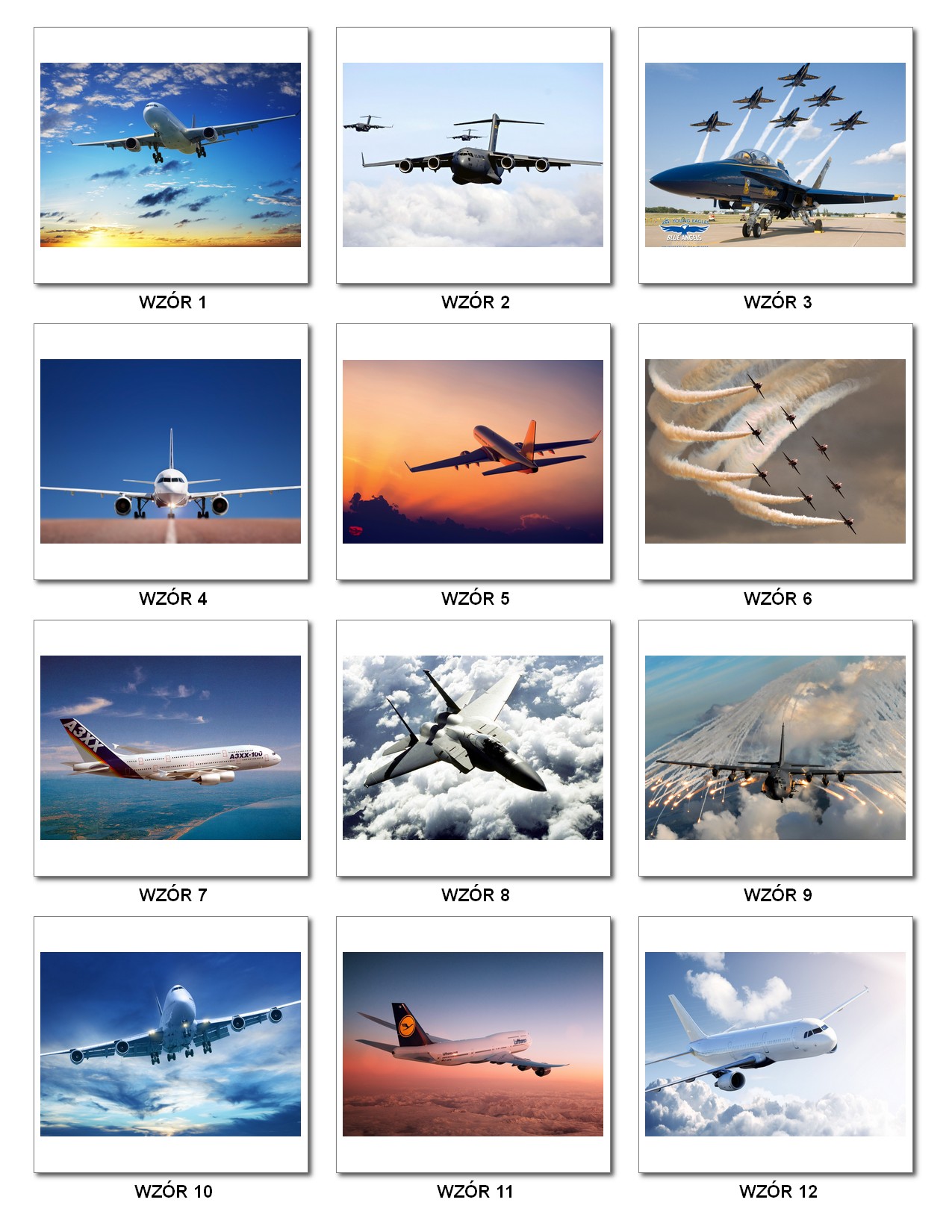 OPŁATEK NA TORT A4 Samoloty Boeing Samolot Lot Marka inna