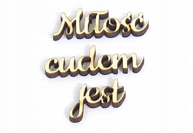 

Dekor Napis Ozdoba Miłość cudem jest Sklejka RV19