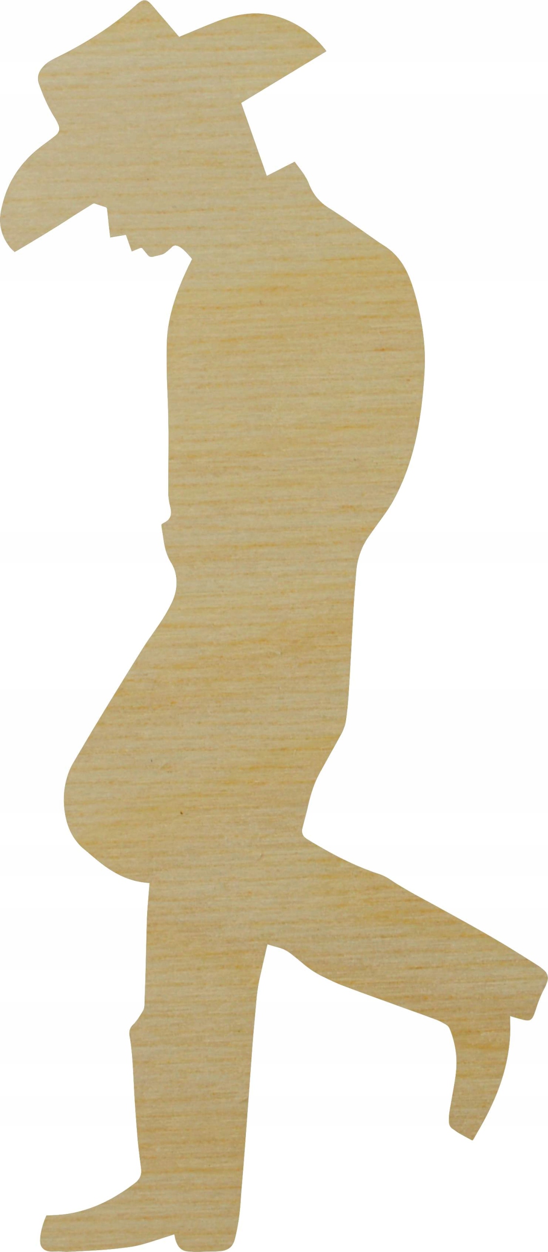 Ozdoba kowboj 4 3mm dekor drewno sklejka 20cm