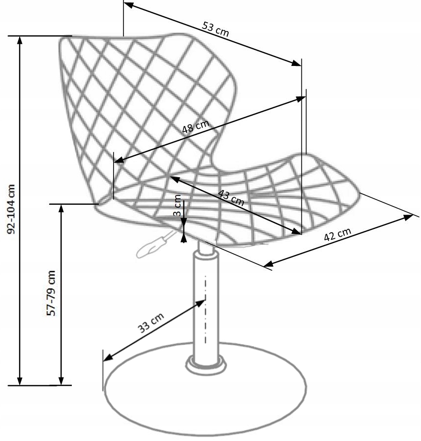 Krzesło dziecięce wysokie CZARNE MATRIX 2 ---24H Szerokość mebla 48 cm