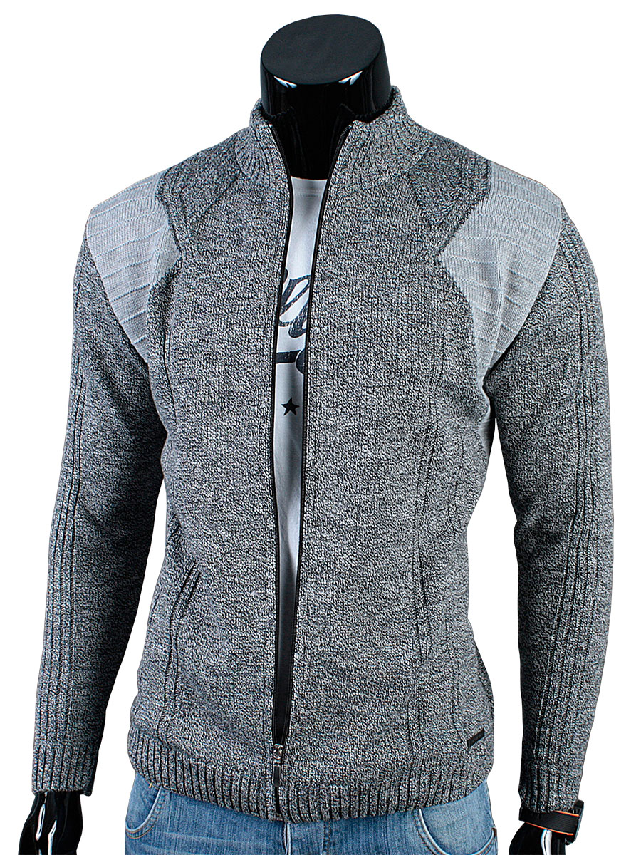 

Produkt_pl Sweter Rozpinany Suwak N78 Szary__M