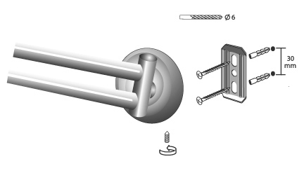 DECO BISK WIESZAK DWURAMIENNY 00402 STARE ZŁOTO Marka Bisk