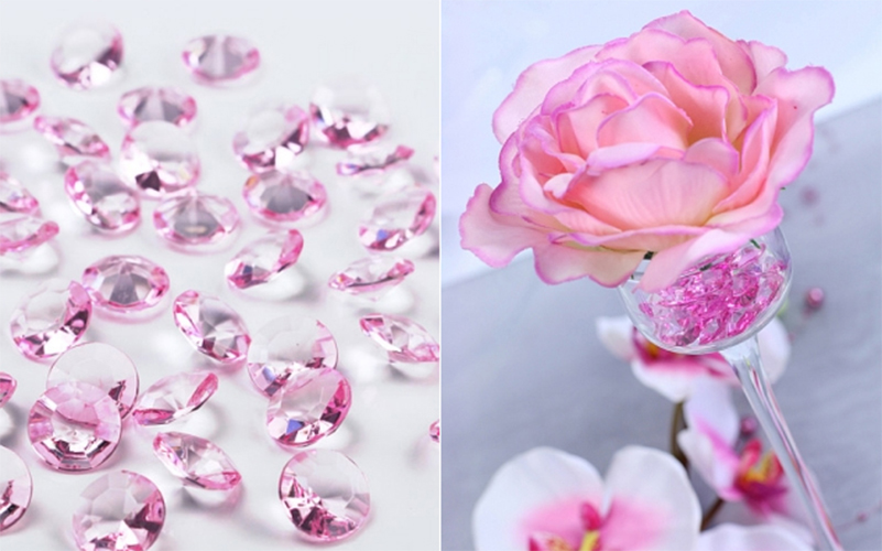 Diamentowe Konfetti - RÓŻ JASNY - 100szt Marka Party deco