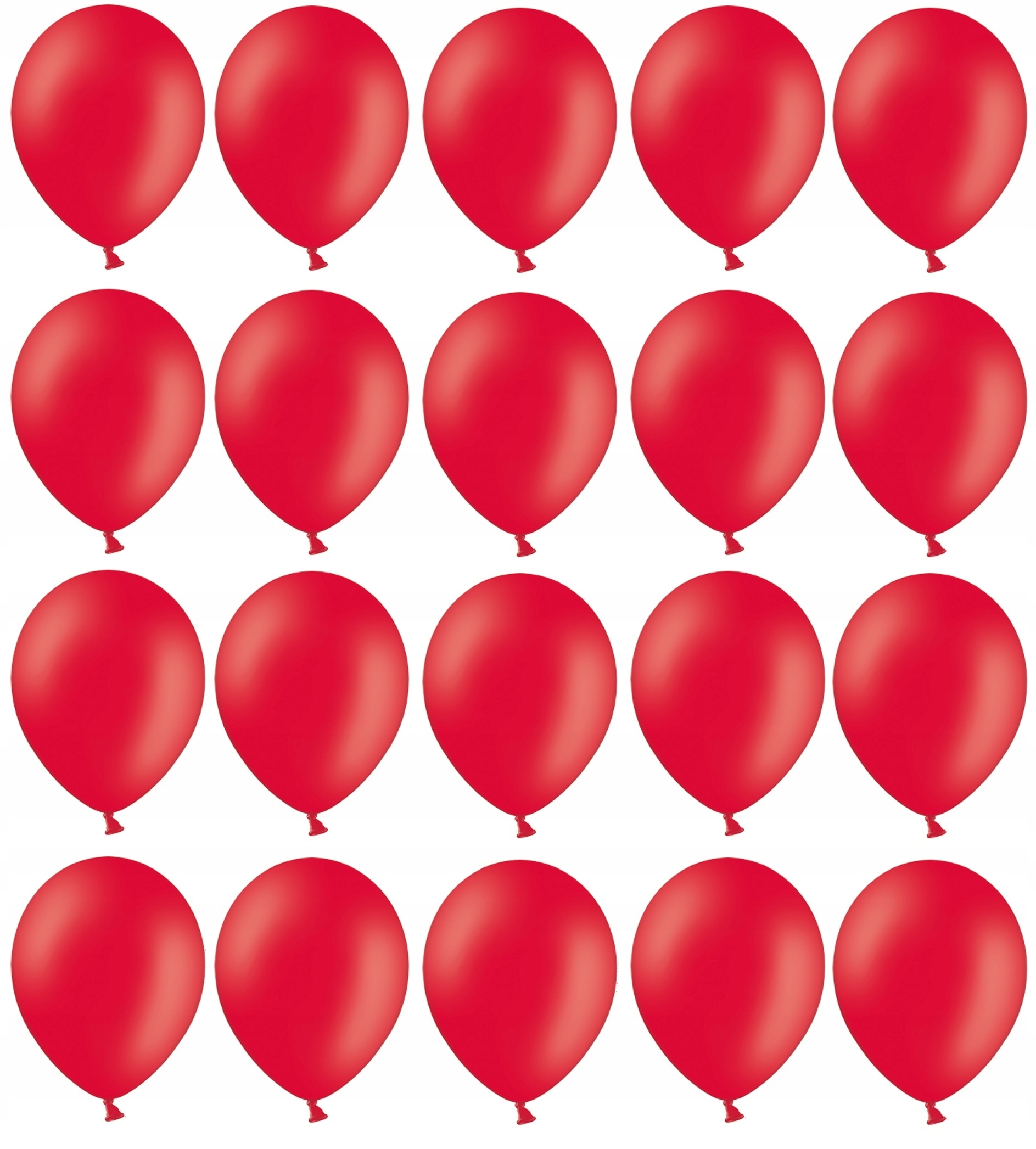 

Balony Czerwone 25cm Pastelowe 20szt ślub urodziny