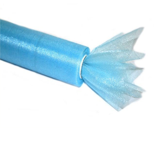 

Organza Organtyna Ślub Komunia 48 cm Błękitna