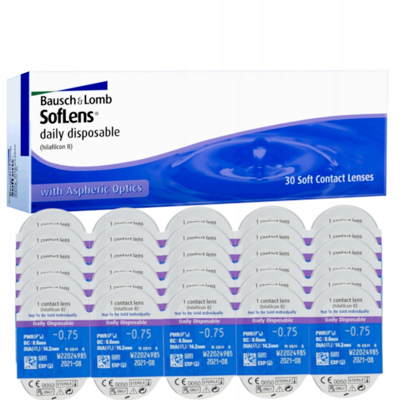 

Soflens Daily Disposable 30 Szt Bc 8.6 moc -6,50