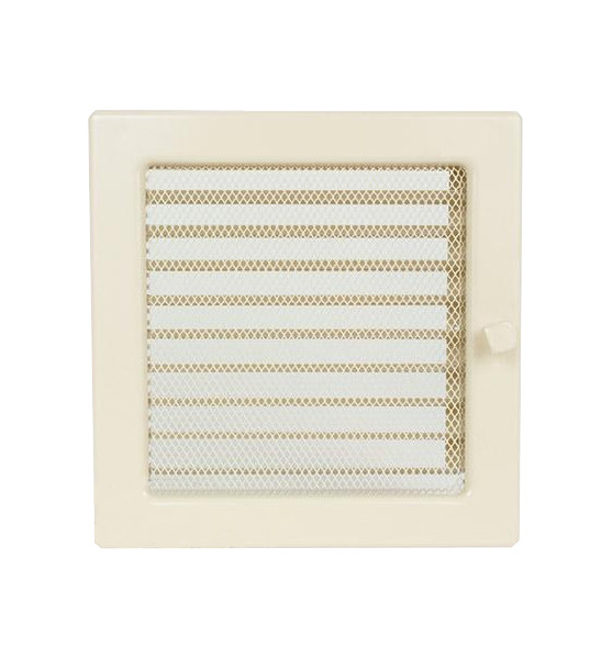 Krbová mřížka s žaluzií 22x22 Krémová 22KX