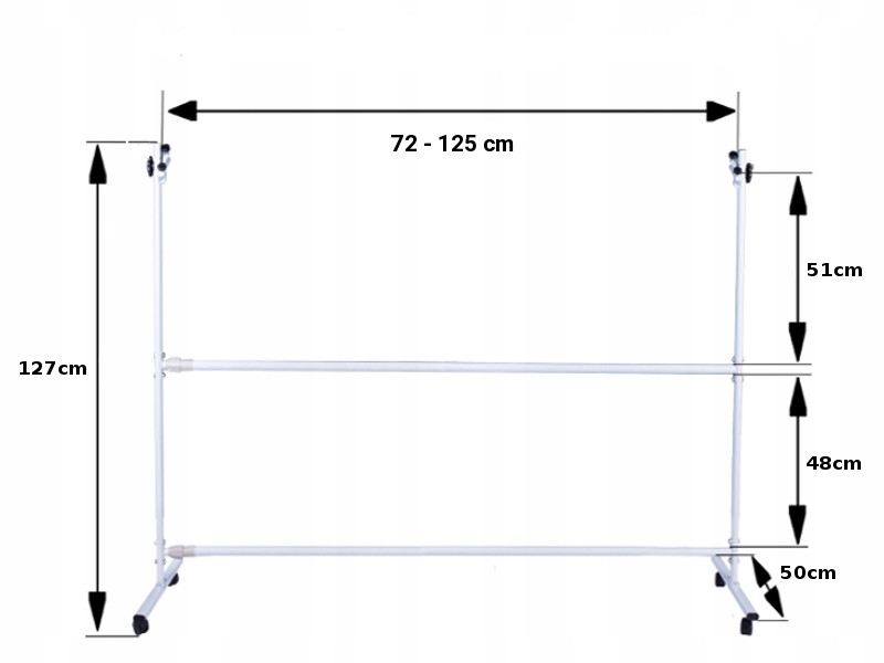 Mobilny stojak 2 belki + tablica DWUSTRONNA 100x70 Rodzaj flipcharta na kółkach
